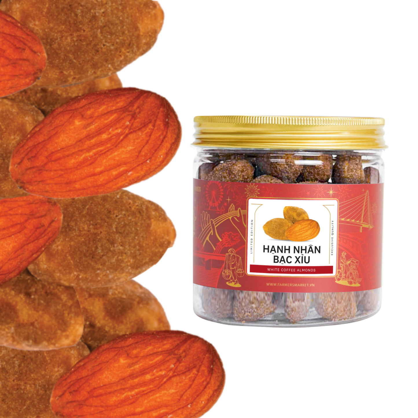 Hạnh nhân bạc xỉu Farmers Fine Foods 170 g ( Hủ nhựa )