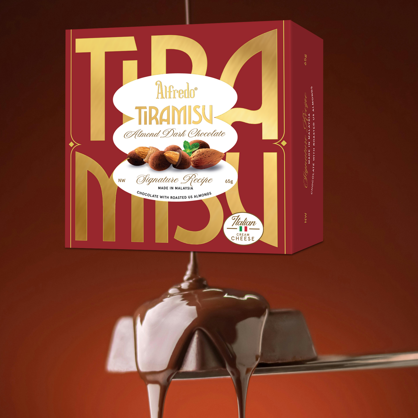 Socola đen hạnh nhân Alfredo tiramisu cheese 65G