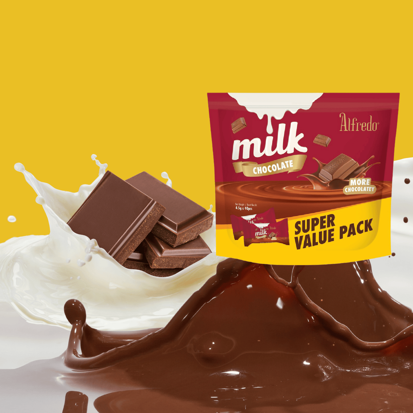 Socola sữa Alfredo super value pack 180G