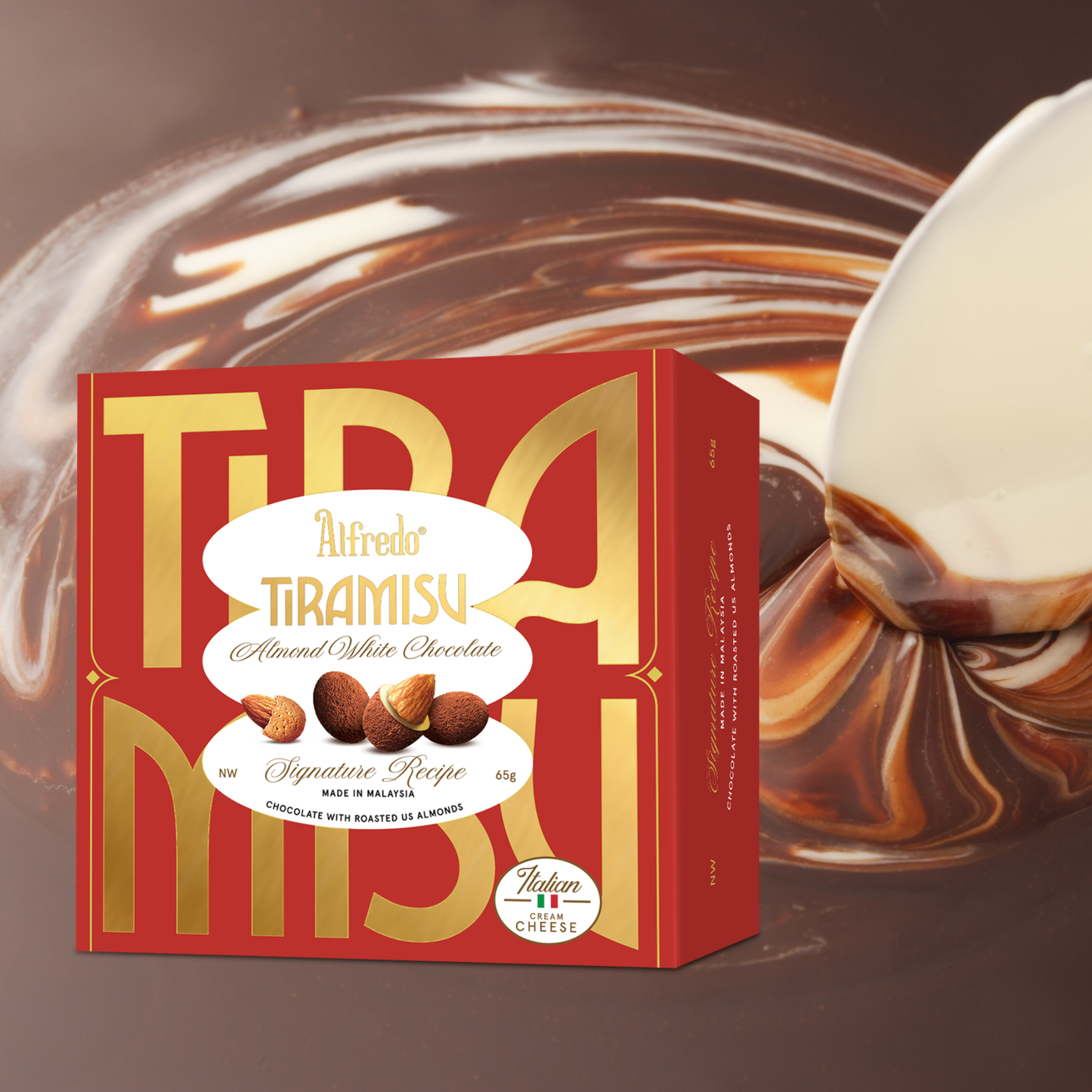 Socola trắng hạnh nhân Alfredo tiramisu cheese 65 g