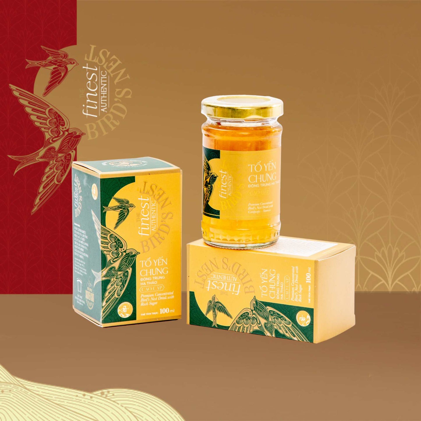 Tổ yến chưng đông trùng hạ thảo The Finest Bird's Nest 600ML