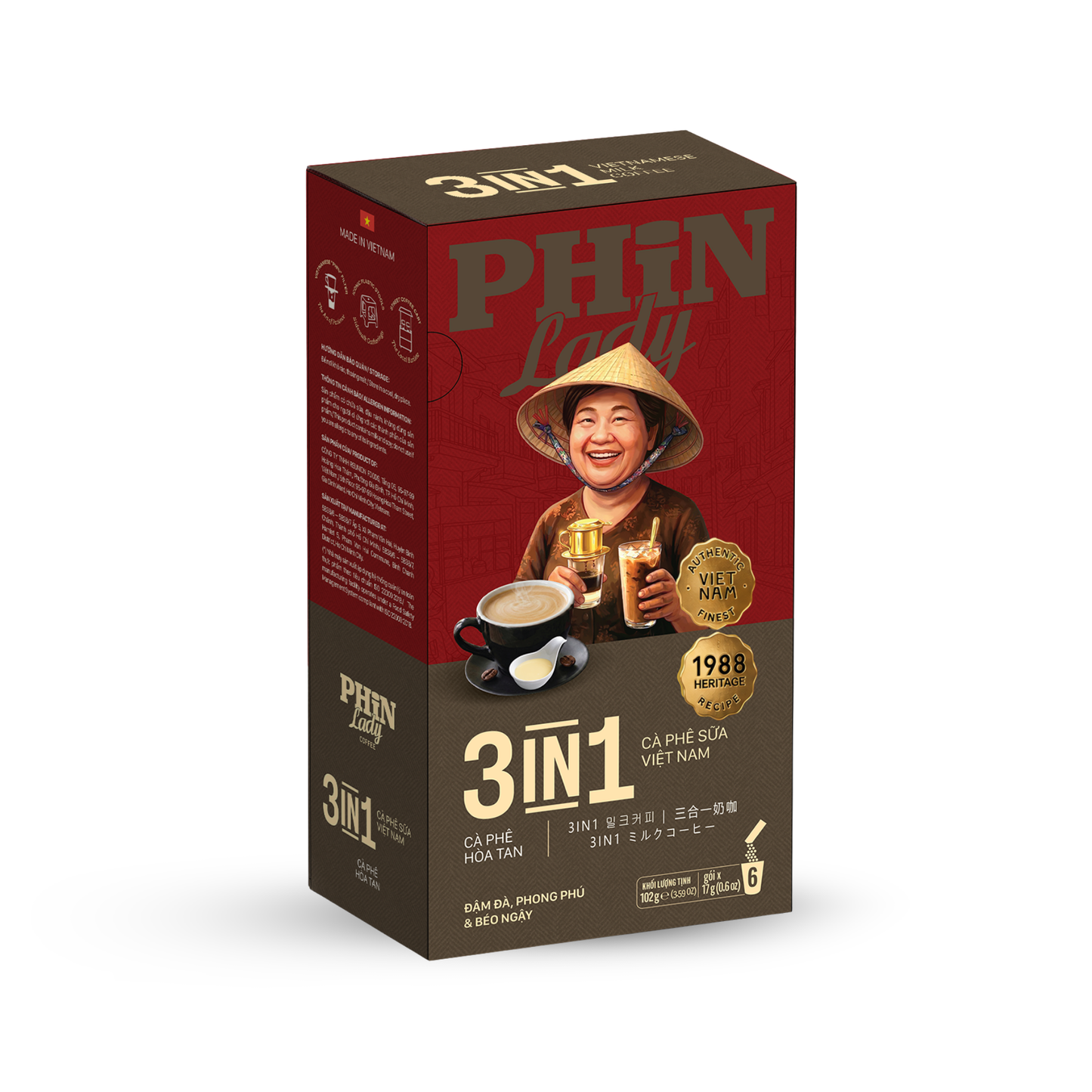 3 in 1 Vietnamese Milk Coffee (6 packs)