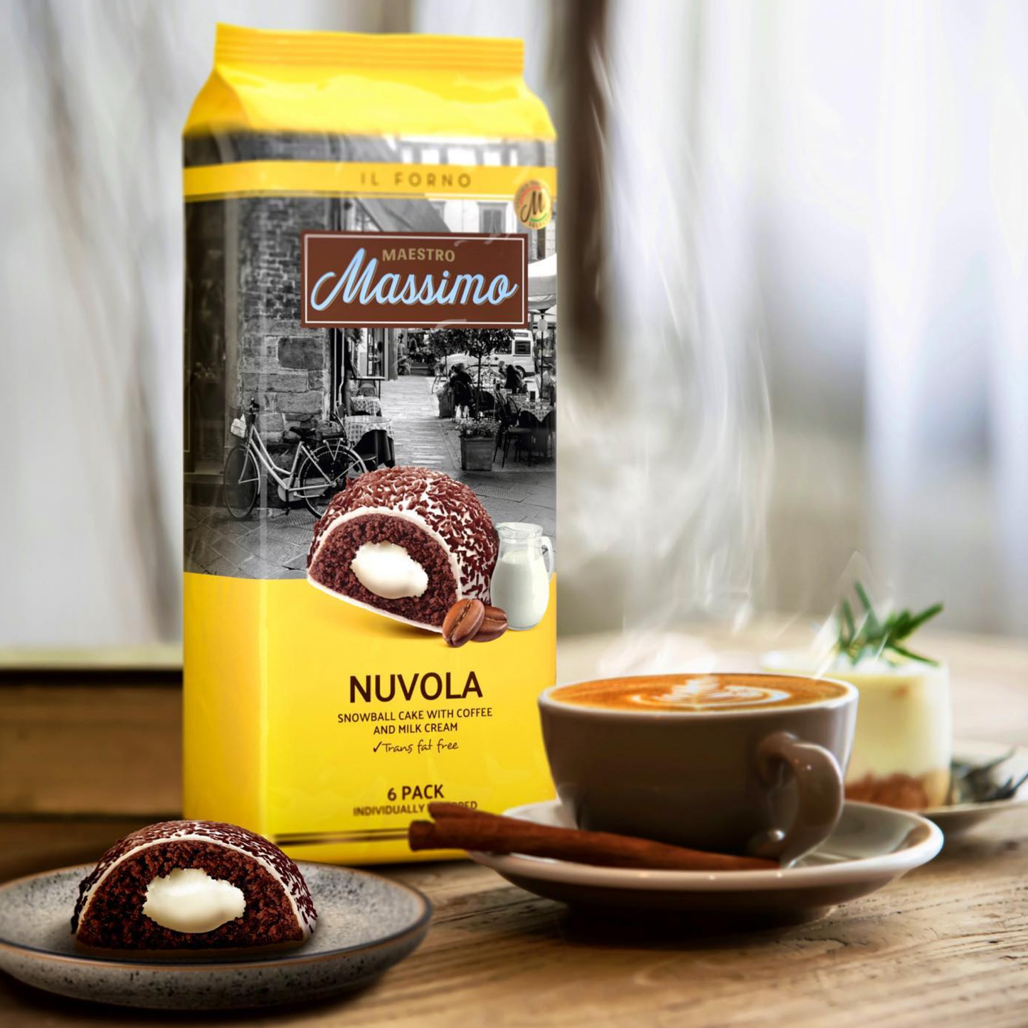 Bánh bông tuyết vị cà phê Massimo 300 g