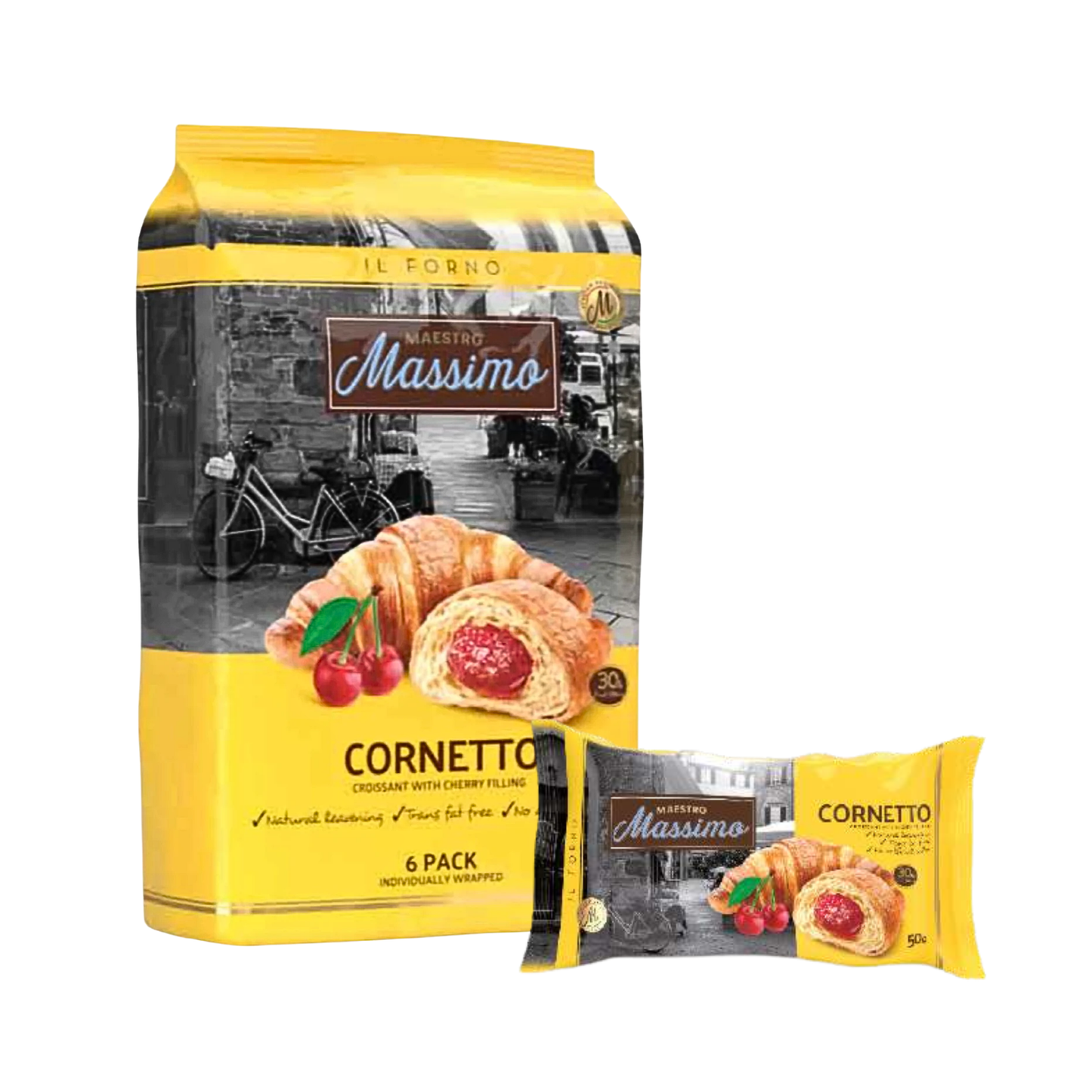 Bánh sừng trâu vị cherry Massimo 300 g