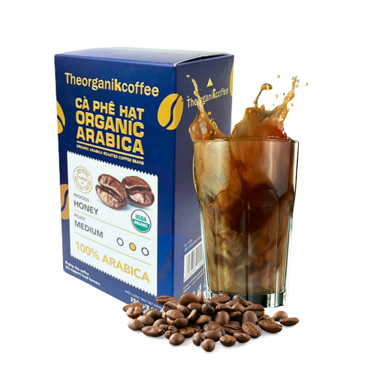 Cà phê Arabica hữu cơ rang mộc Theorganikcoffee dạng hạt - 250G