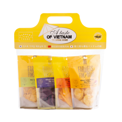 Combo 4 túi ( 3 khoai lang -1 mít) sấy giòn tự nhiên Farmers Fine Foods - I0022383