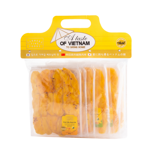 Combo 6 túi (3 xoài sấy muối ớt - 3 xoài sấy dẻo) Farmers Fine Foods (250 g x 6)