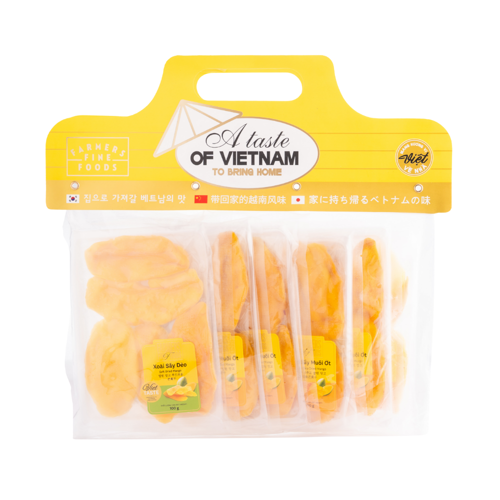 Combo 6 túi (5 xoài muối ớt - 1 xoài sấy dẻo) Farmers Fine Foods (100 g x 6)
