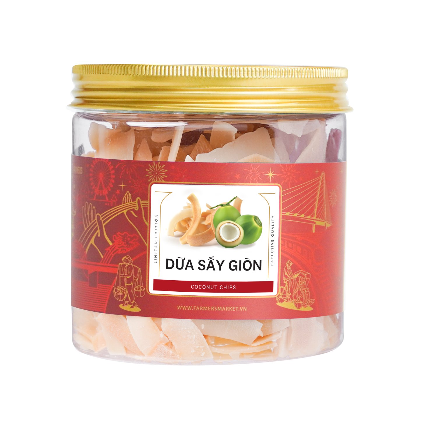 Dừa sấy giòn Farmers Fine Foods 100 g ( Hủ nhựa )