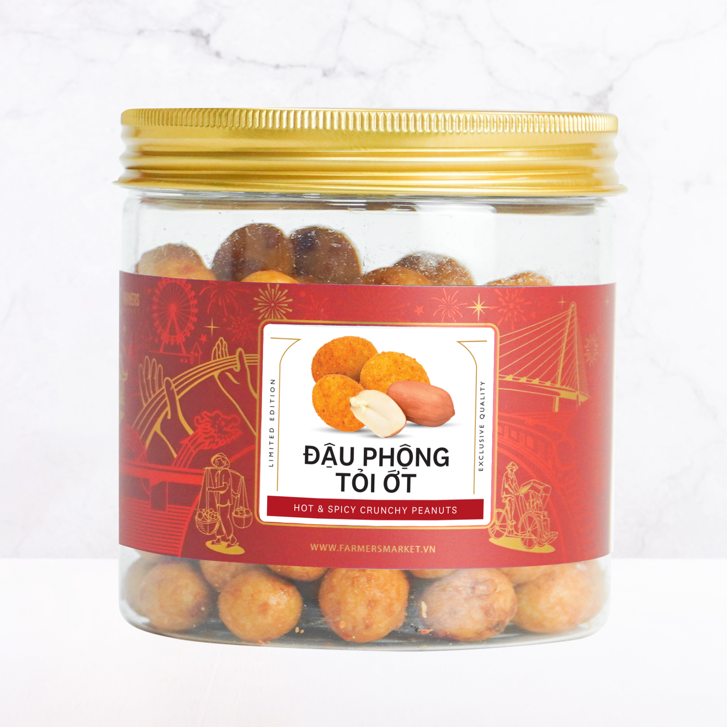 Đậu phộng tỏi ớt Farmers Fine Foods 160 g ( Hủ nhựa )