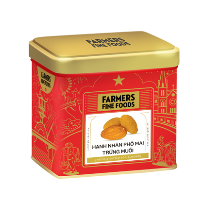Hạnh nhân phô mai trứng muối Farmers Fine Foods 85 g (Hộp thiếc)