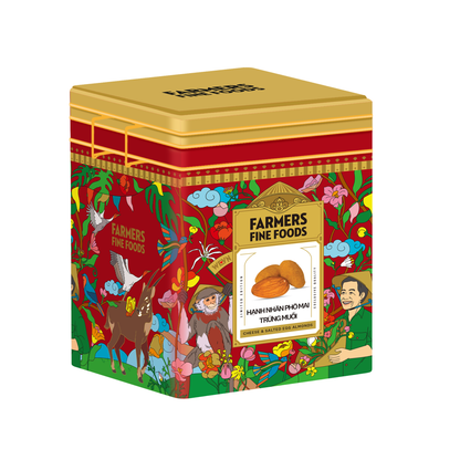 Hạnh nhân phô mai trứng muối Farmers Fine Foods 120 g (Hộp thiếc)