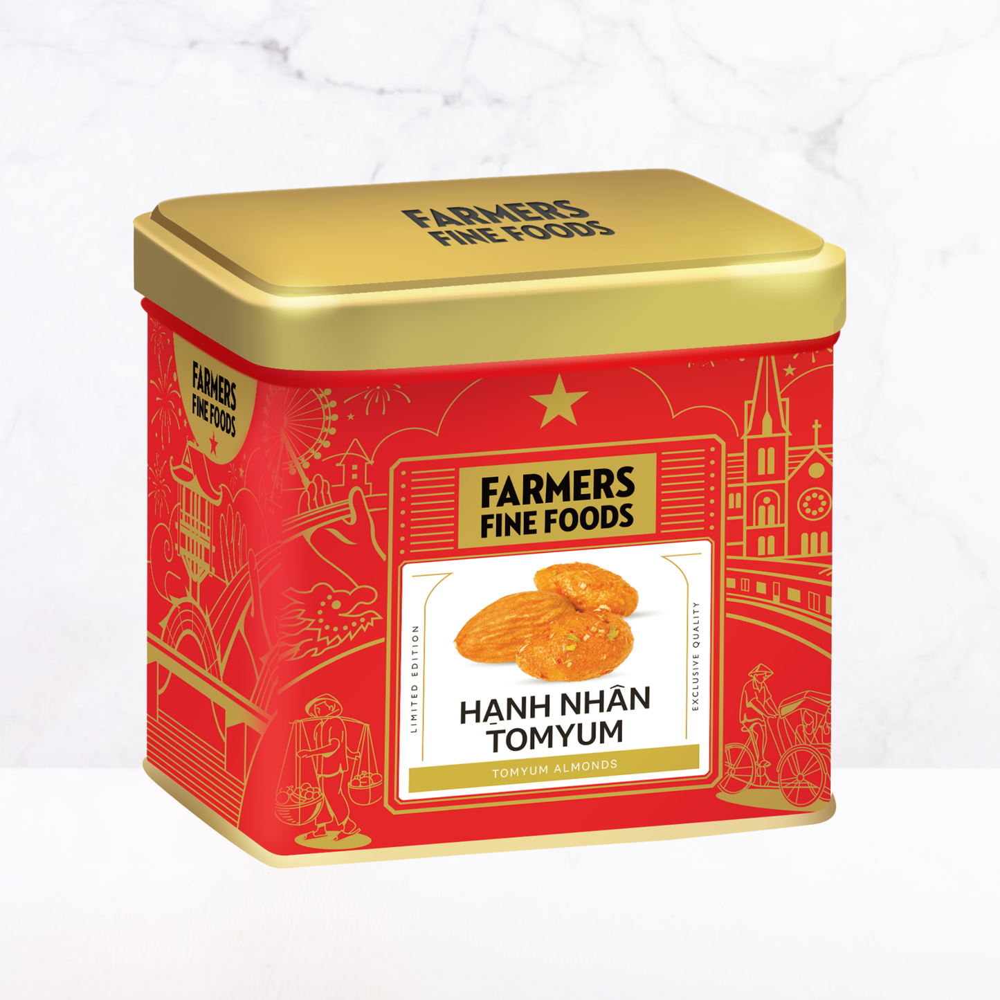 Hạnh nhân tomyum Farmers Fine Foods 85 g (Hộp thiếc)