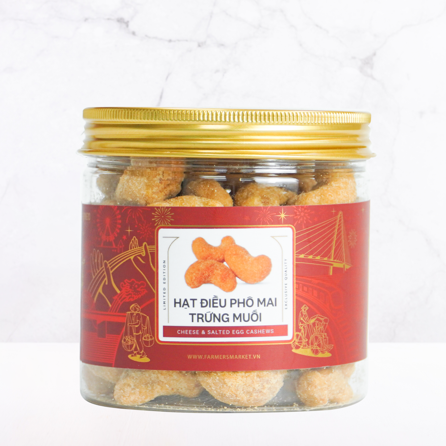 Hạt điều phô mai trứng muối Farmers Fine Foods 170 g ( Hủ nhựa )