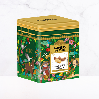 Hạt điều vỏ lụa Farmers Fine Foods 140 g (Hộp thiếc)