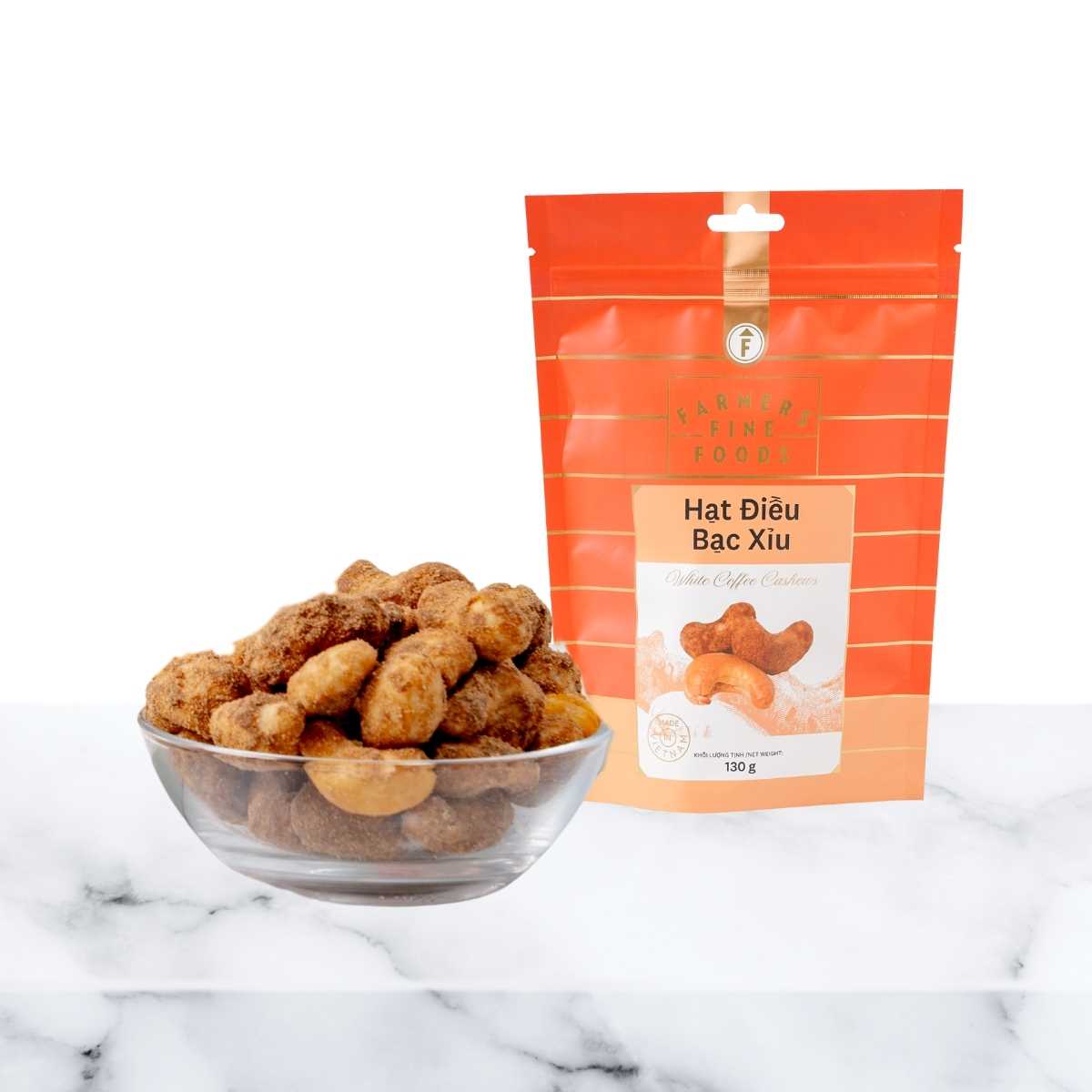 Hạt điều bạc xỉu Farmers Fine Foods 130 g