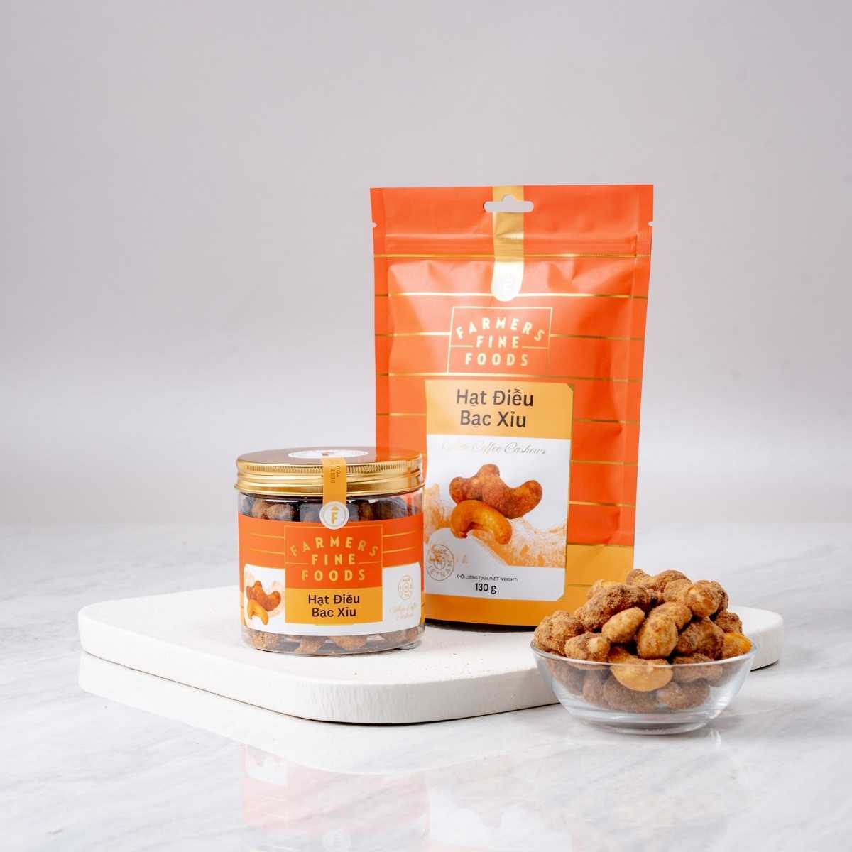 Hạt điều bạc xỉu Farmers Fine Foods 130 g