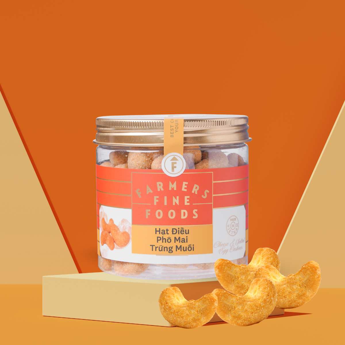 Hạt điều phô mai trứng muối Farmers Fine Foods 170 g