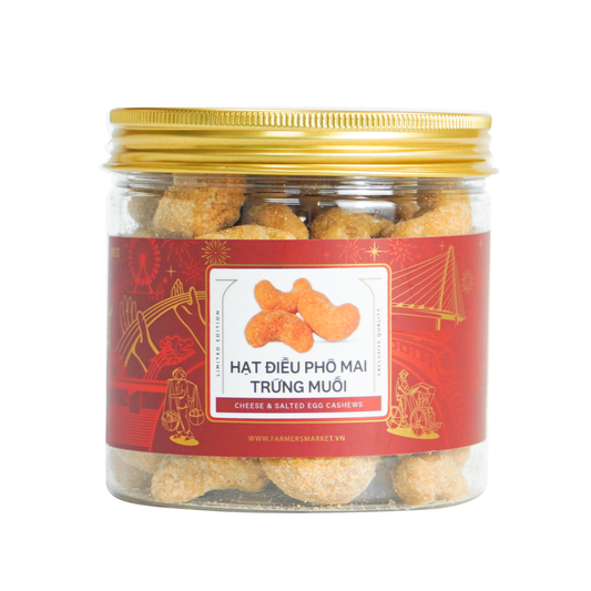 Hạt điều phô mai trứng muối Farmers Fine Foods 170 g ( Hủ nhựa )