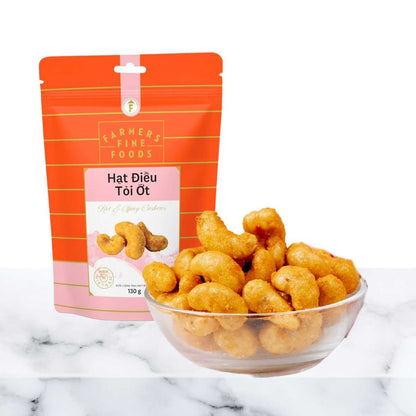 Hạt điều tỏi ớt Farmers Fine Foods 130 g