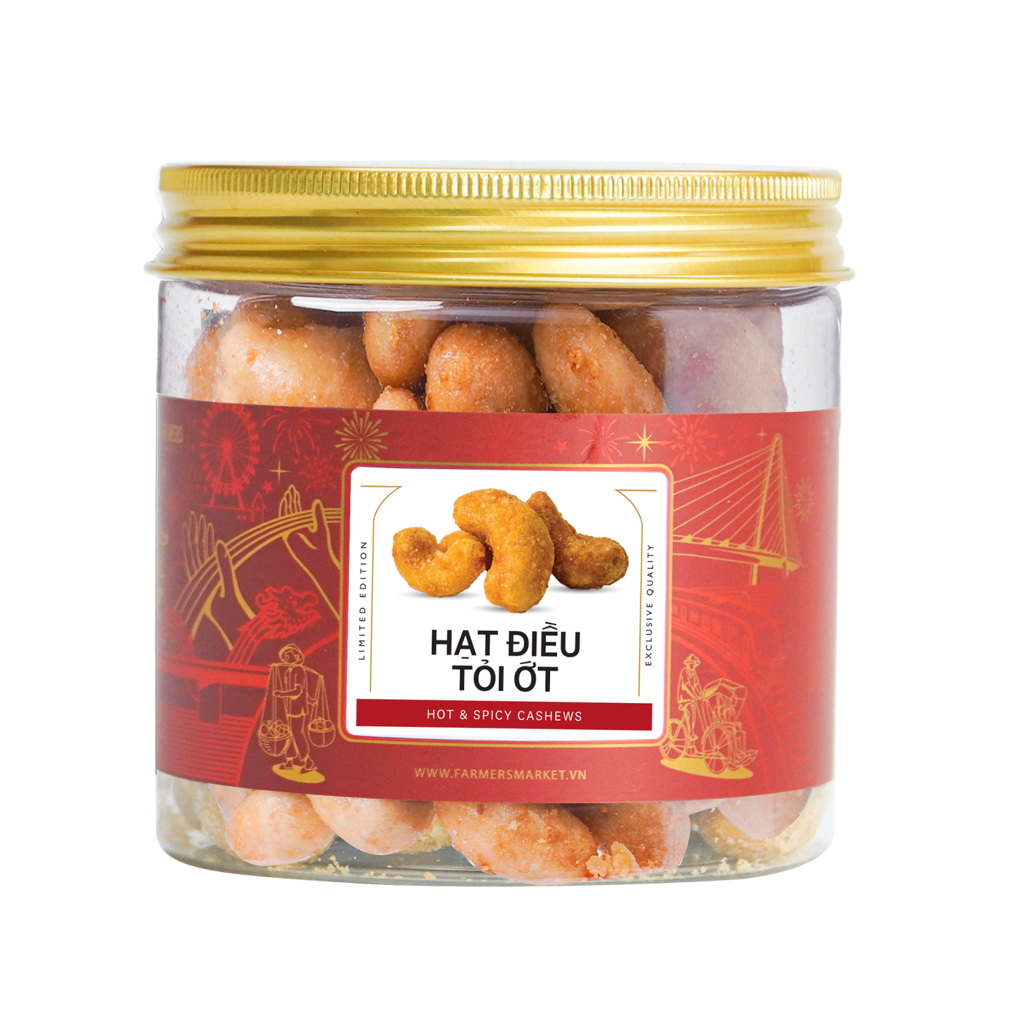 Hạt điều tỏi ớt Farmers Fine Foods 170 g ( Hủ nhựa )