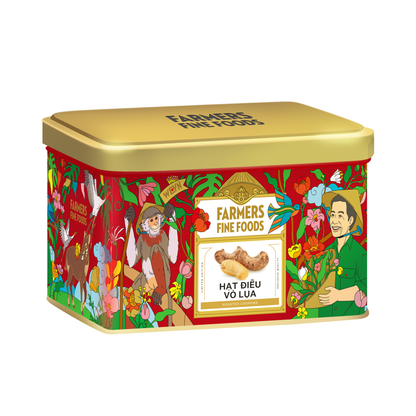 Hạt điều vỏ lụa Farmers Fine Foods 150 g (Hộp thiếc)