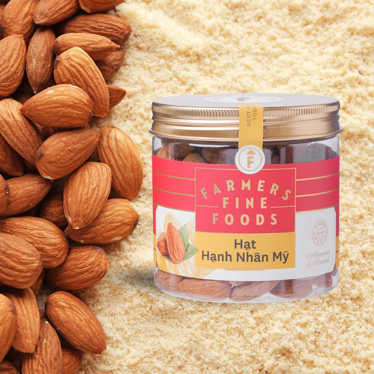 Hạt hạnh nhân mỹ Farmers Fine Foods 200G (Hũ)