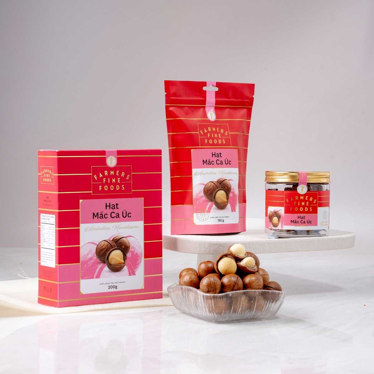 Hạt mắc ca úc Farmers Fine Foods 180 g