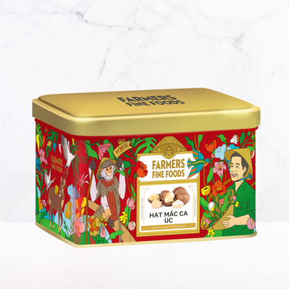 Hạt mắc ca Úc Farmers Fine Foods 170 g (Hộp thiếc)