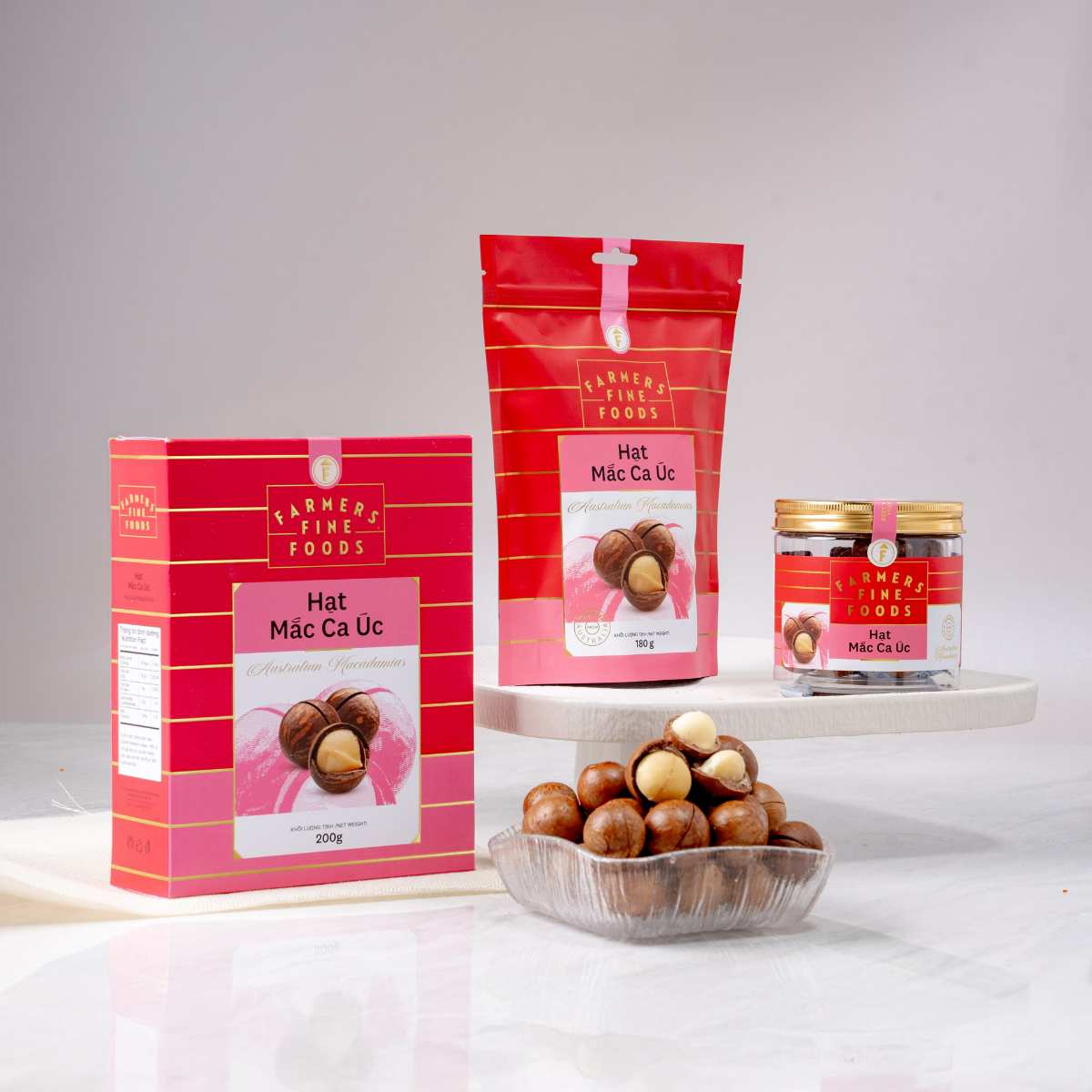 Hạt mắc ca úc Farmers Fine Foods 200g/ Hộp