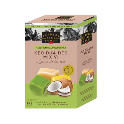 Kẹo dừa dẻo mix vị Farmers Fine Foods 60 g
