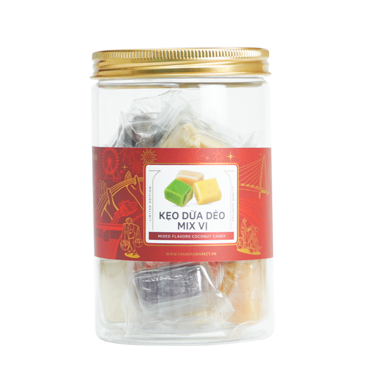 Kẹo dừa dẻo mix vị Farmers Fine Foods 110 g ( Hủ nhựa )