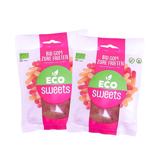 Kẹo dẻo hữu cơ vị chua hình que khoai tây ECO Sweets 75 g