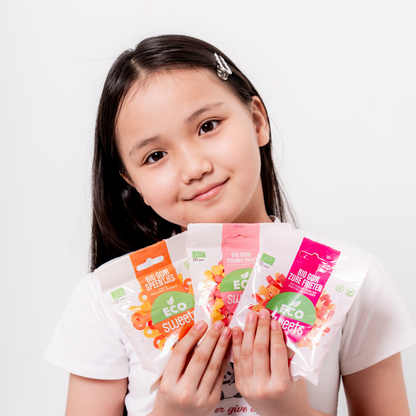 Kẹo dẻo hữu cơ vị chua hình que khoai tây ECO Sweets 75 g