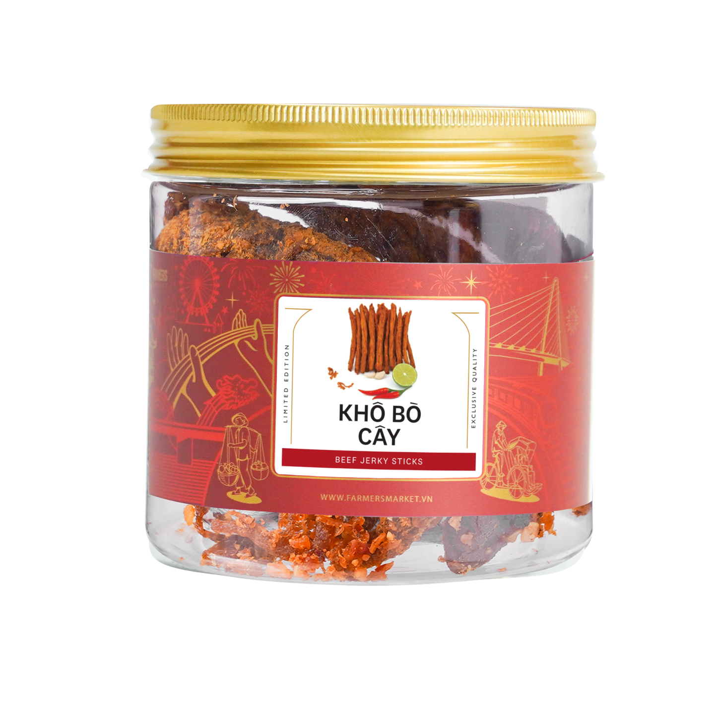Khô bò cây Farmers Fine Foods 80 g ( Hủ nhựa )