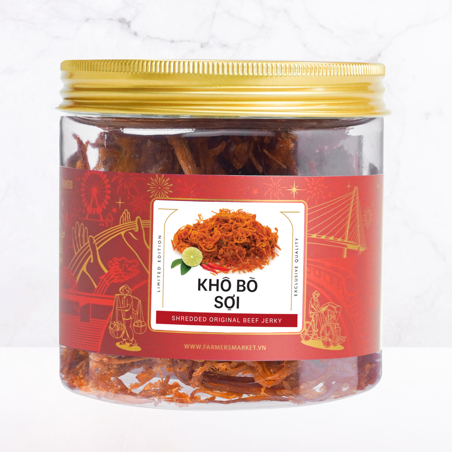 Khô bò sợi Farmers Fine Foods 100 g ( Hủ nhựa )