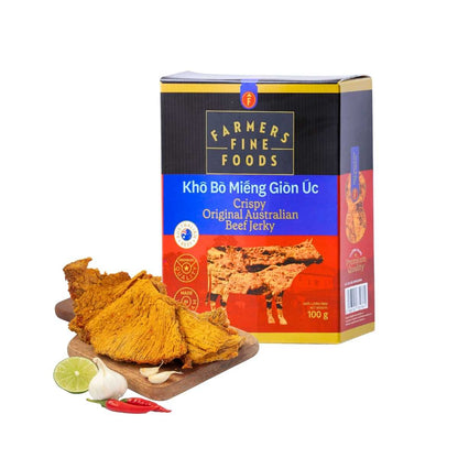Khô bò miếng giòn úc Farmers Fine Foods 100 g
