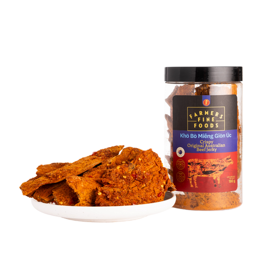 Khô bò miếng giòn úc Farmers Fine Foods 180 g