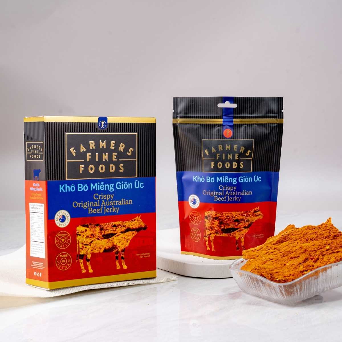 Khô bò miếng giòn úc Farmers Fine Foods 100 g