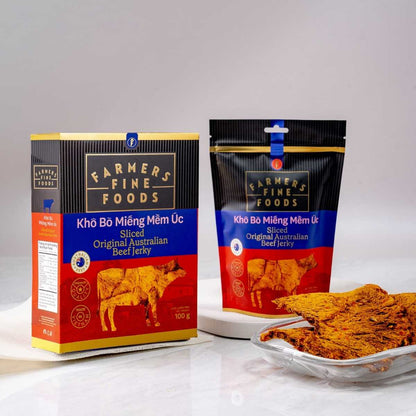 Khô bò miếng mềm úc Farmers Fine Foods 100 g