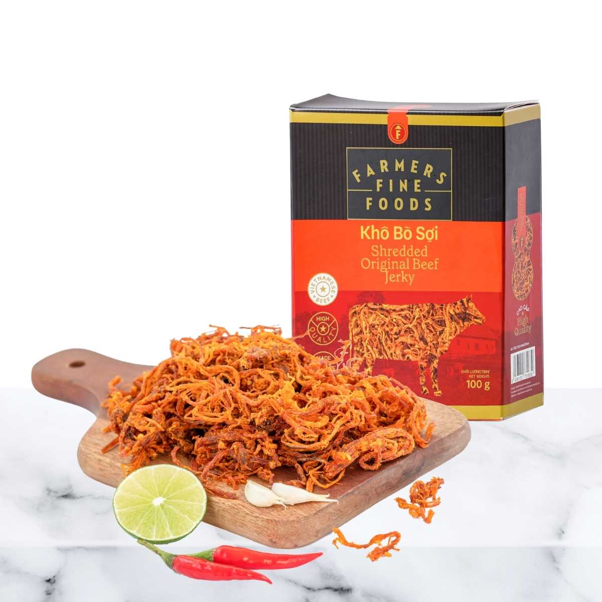 Khô bò sợi Farmers Fine Foods 100g/ Hộp