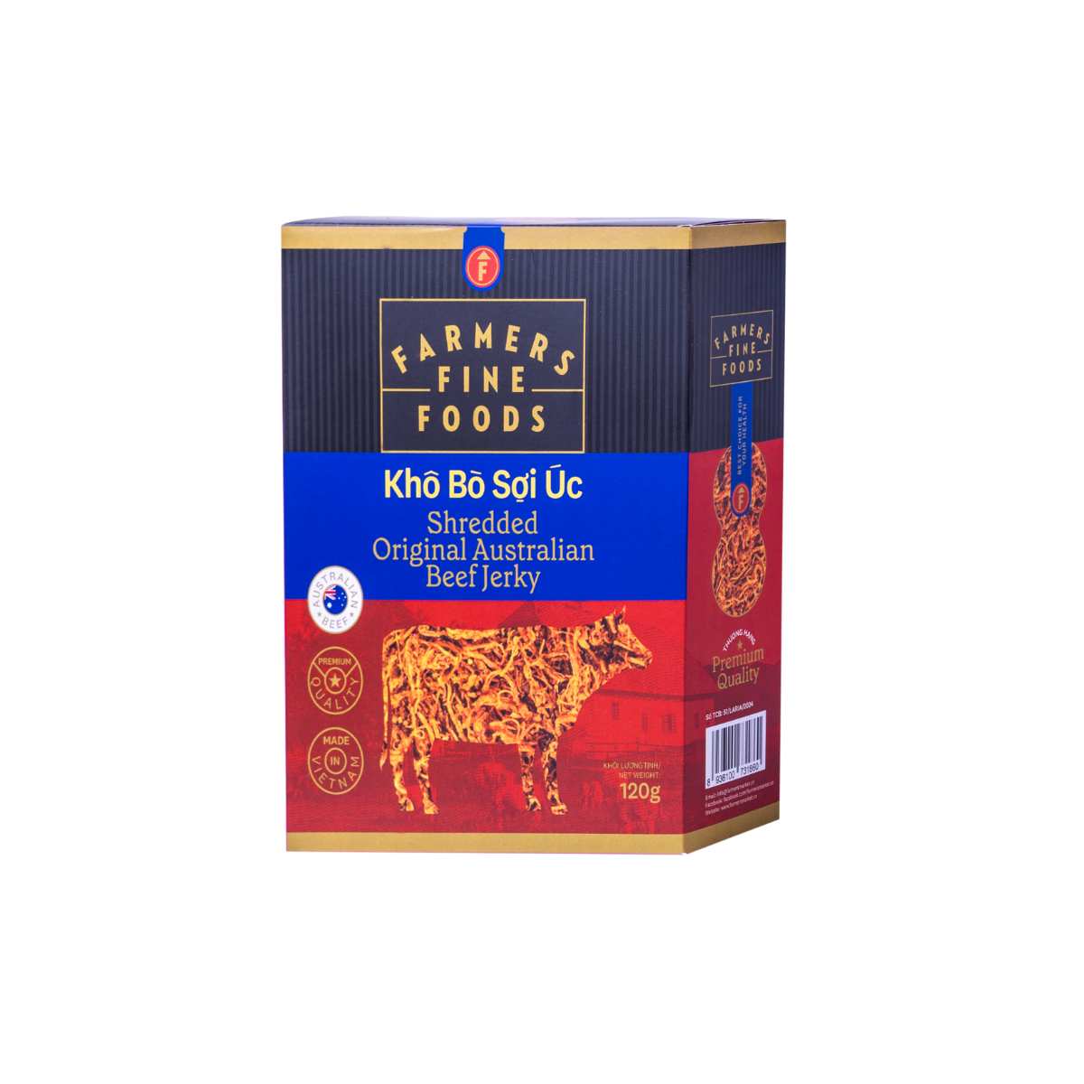 Khô bò sợi Úc Farmers Fine Foods 120G