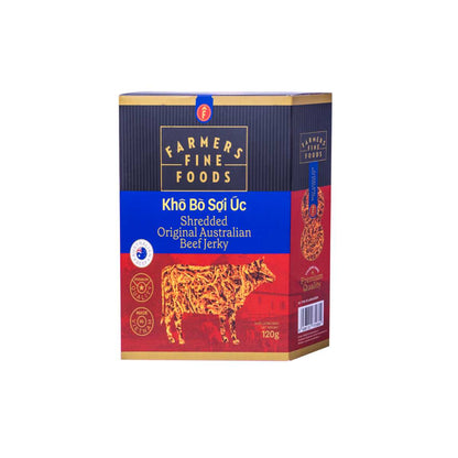 Khô bò sợi Úc Farmers Fine Foods 120G
