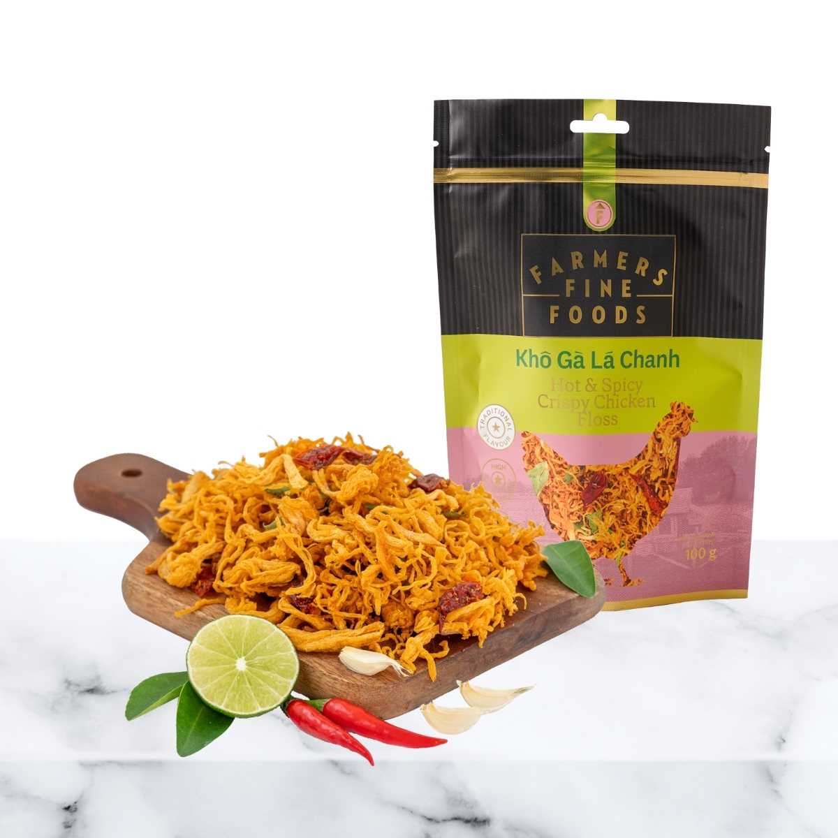 Khô gà lá chanh Farmers Fine Foods 100g/ Túi