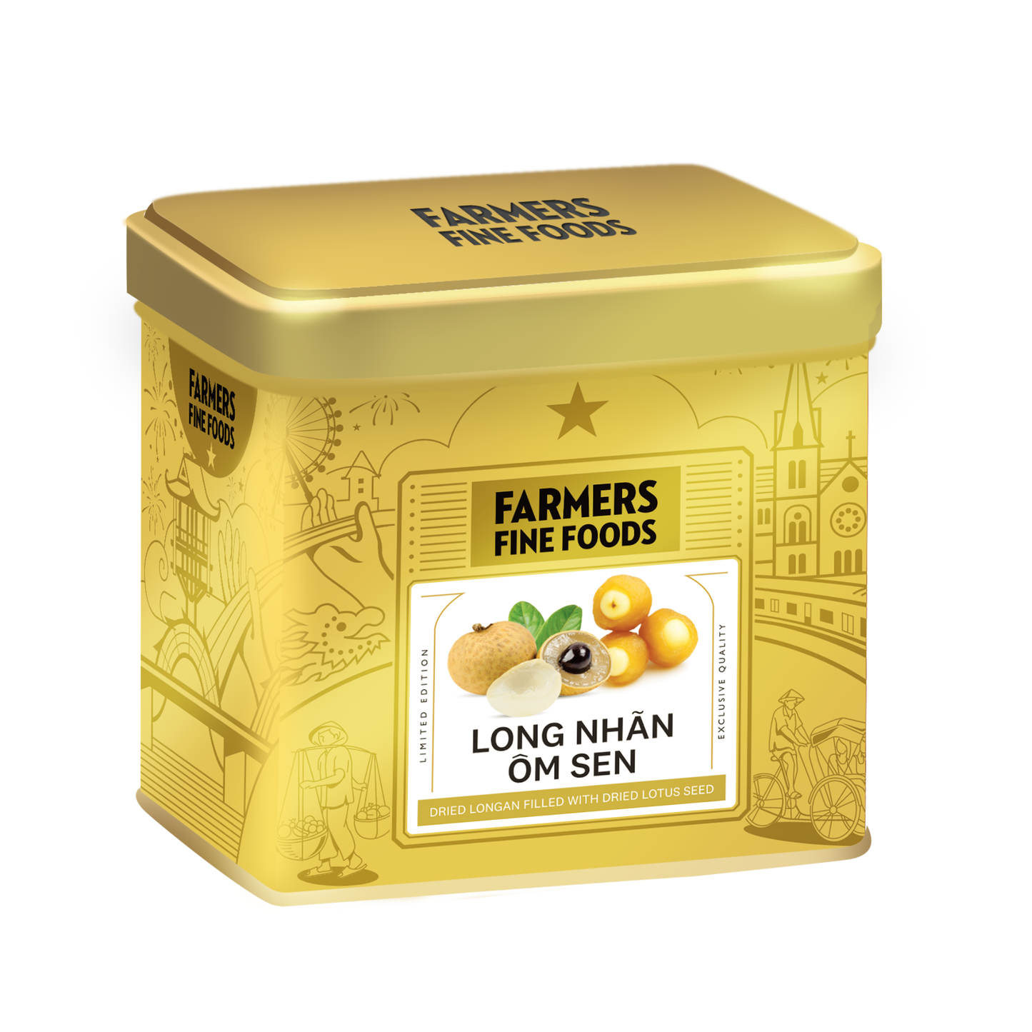 Long nhãn ôm sen Farmers Fine Foods 80 g (Hộp thiếc)