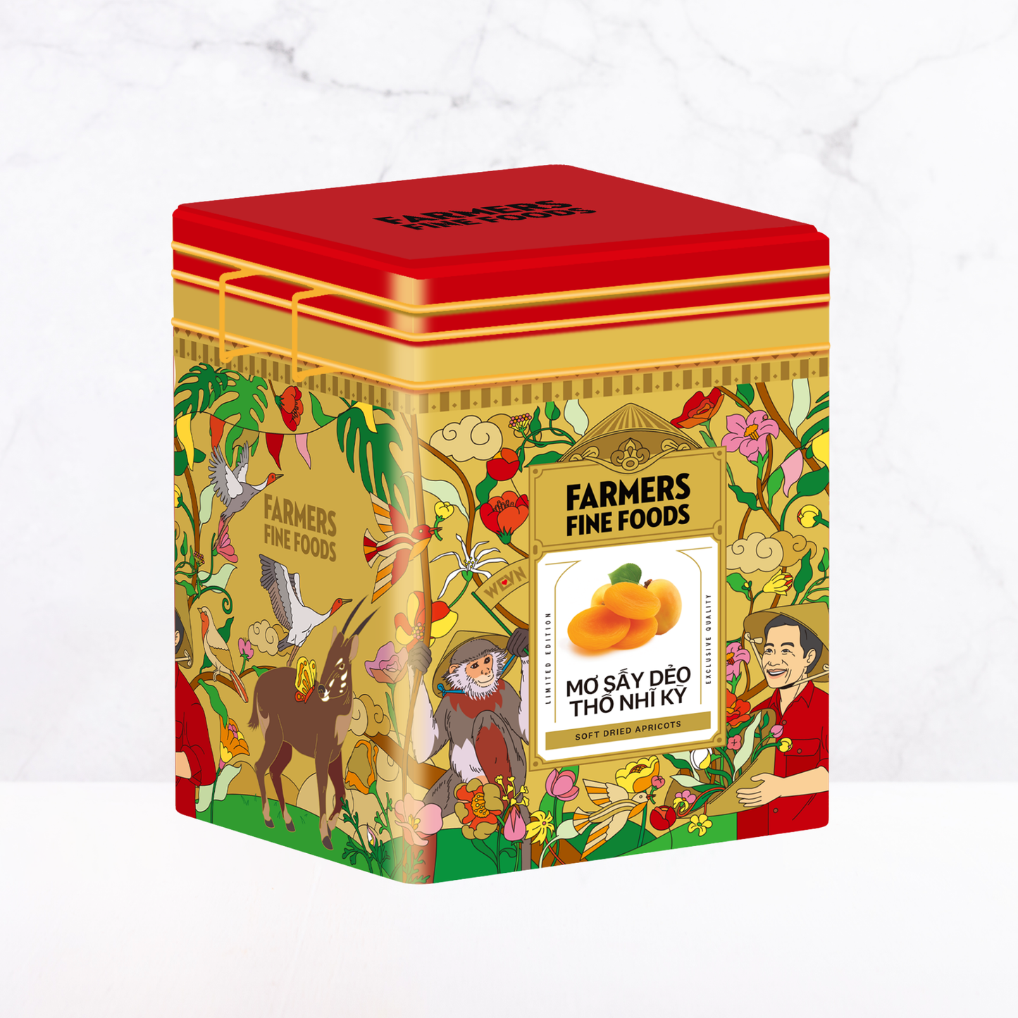 Mơ sấy dẻo thổ nhĩ kỳ Farmers Fine Foods 150 g (Hộp thiếc)