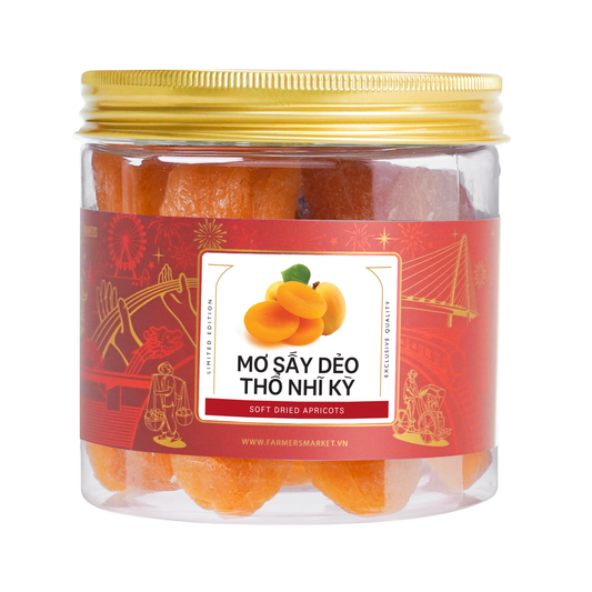 Mơ sấy dẻo thổ nhĩ kỳ Farmers Fine Foods 180 g ( Hủ nhựa )