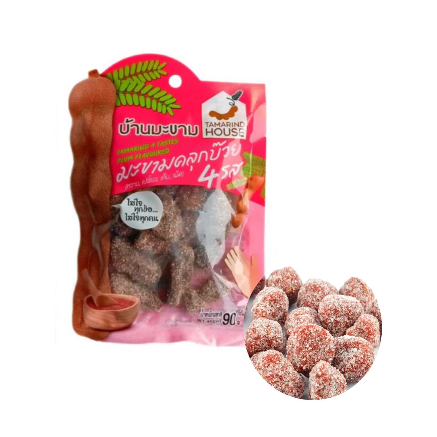 Mứt me 4 vị hương vị ô mai Tamarind House 75G