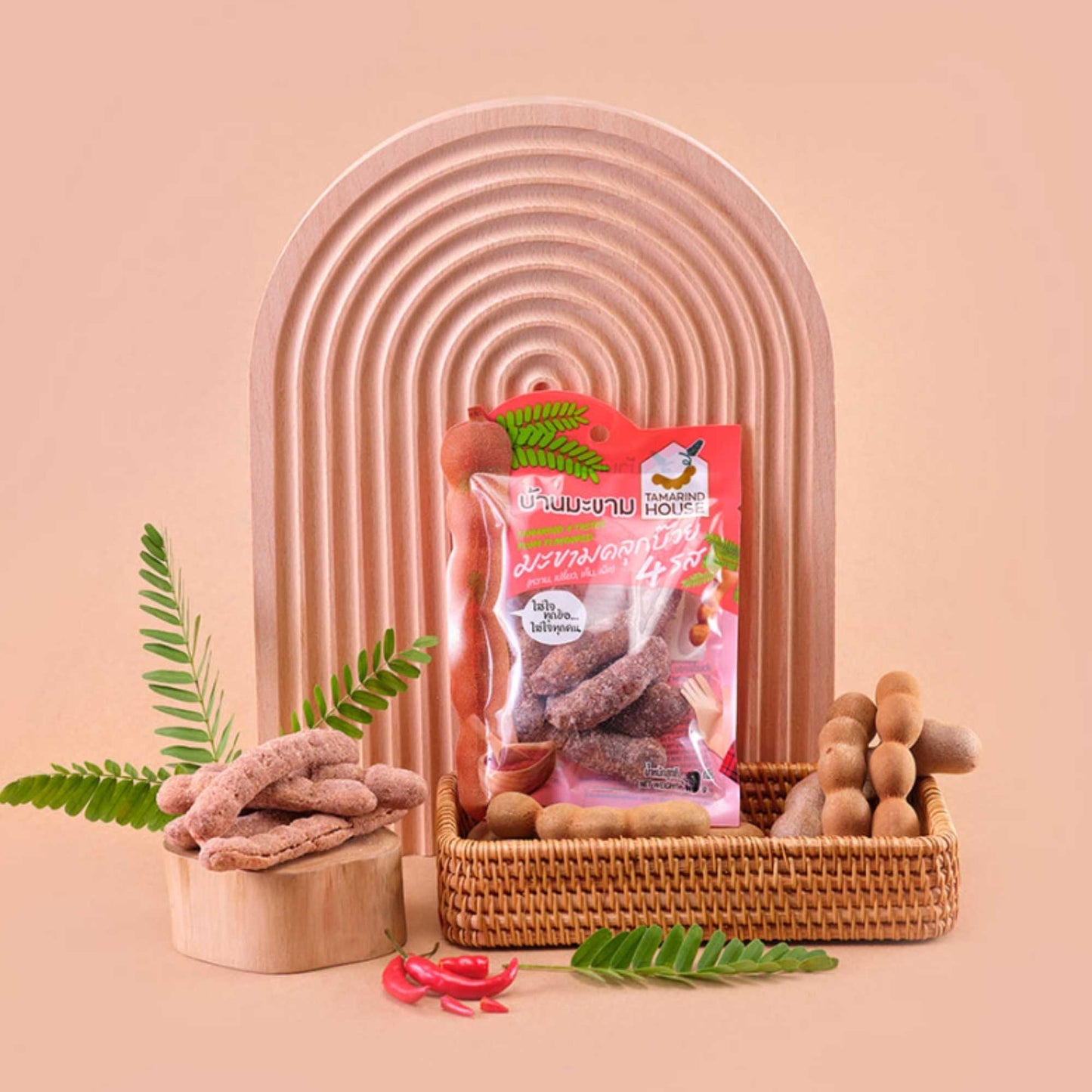 Mứt me 4 vị hương vị ô mai Tamarind House 75G