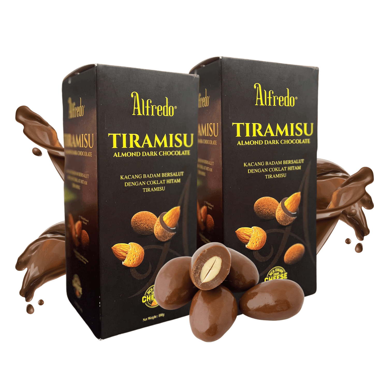 Socola đen hạnh nhân Alfredo tiramisu cheese 180G